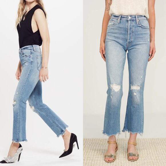 MOTHER Superior The Tripper Ankle Jeans Misbeliever Distressed Size 24 - Picture 2 of 16